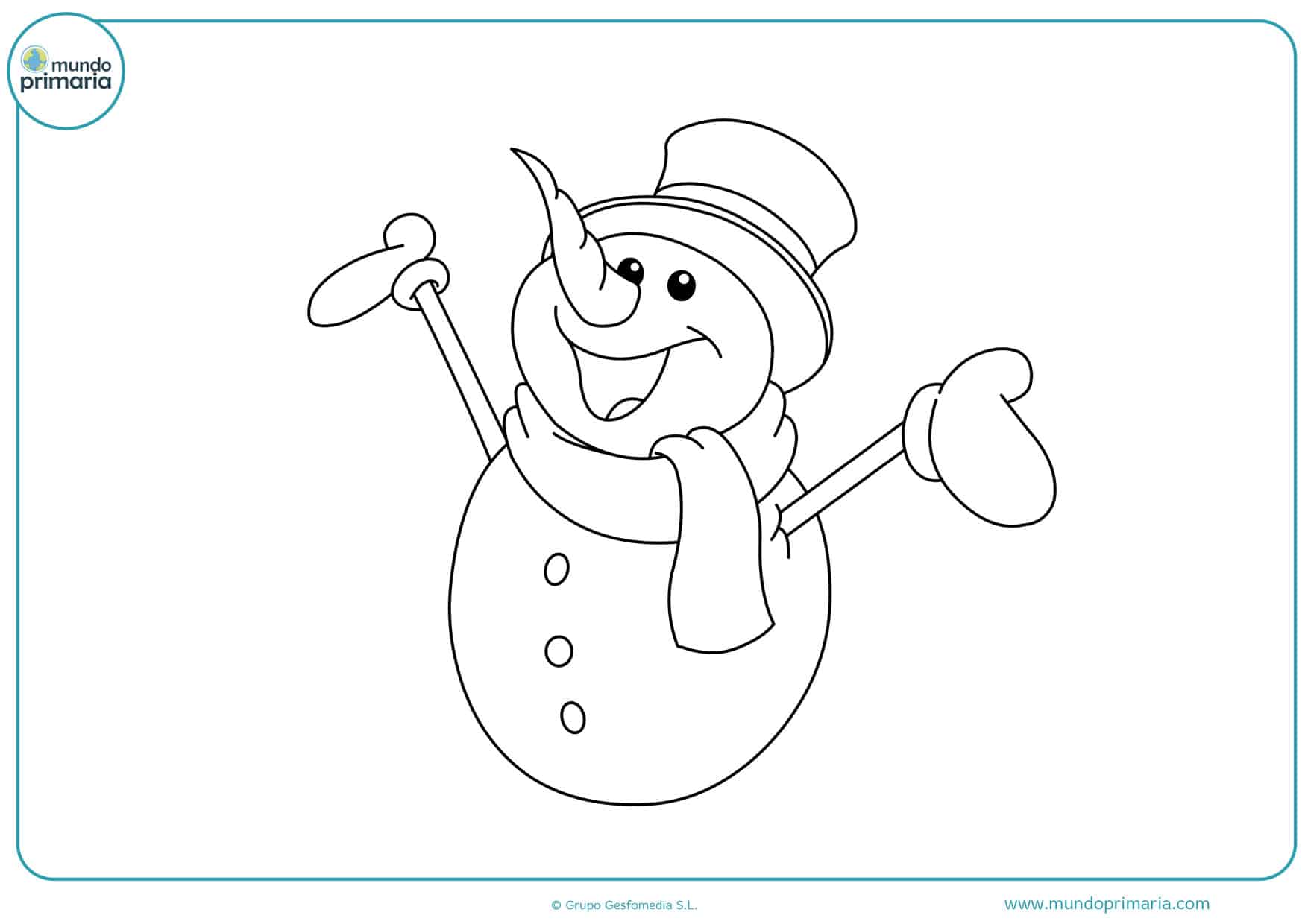 dibujos de navidad para colorear de muñecos de nieve