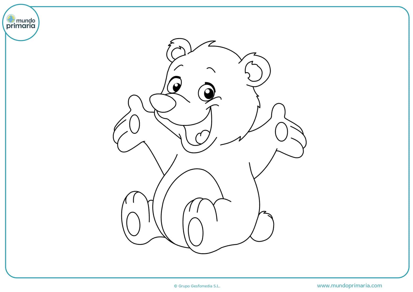 Sinceridad componente paso Dibujos de osos para Colorear - Mundo Primaria