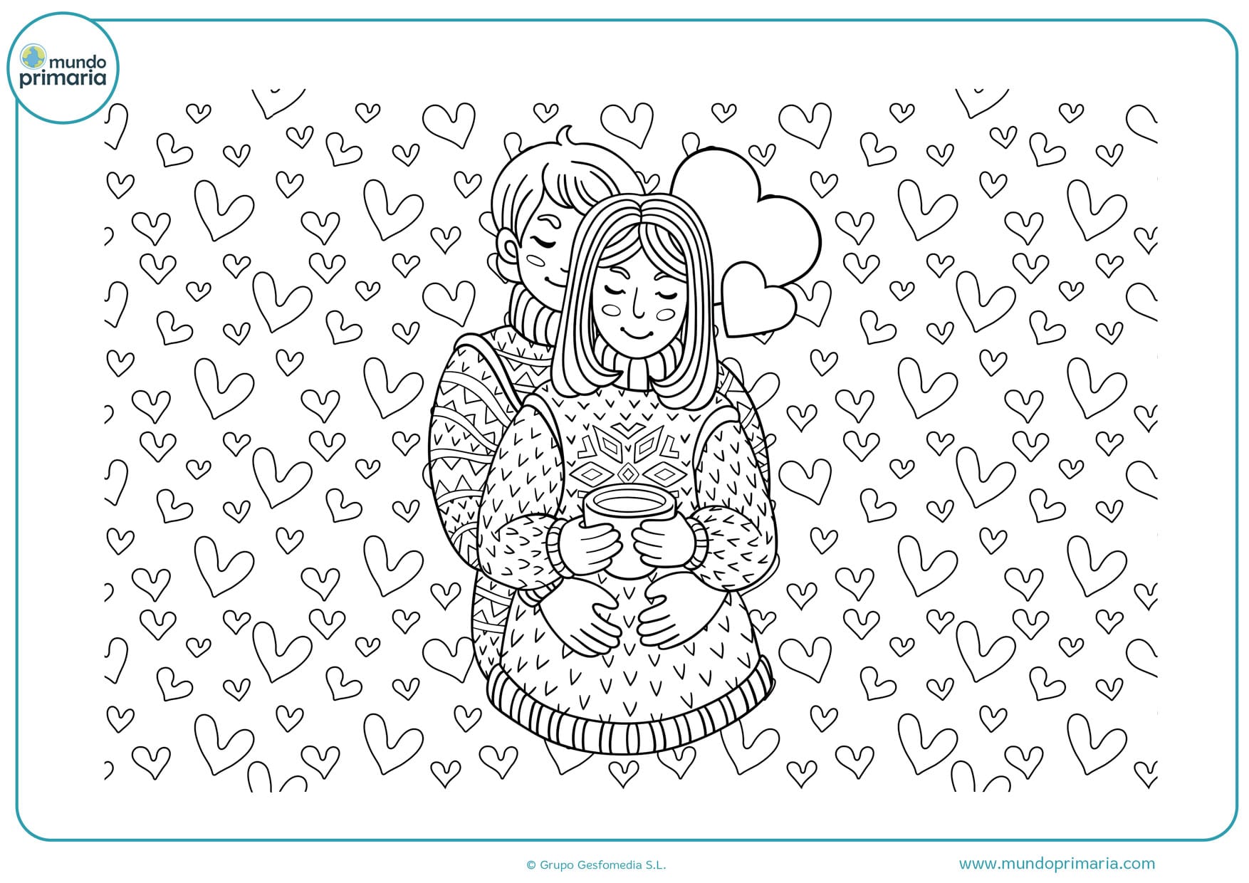 dibujos para colorear de amor y amistad
