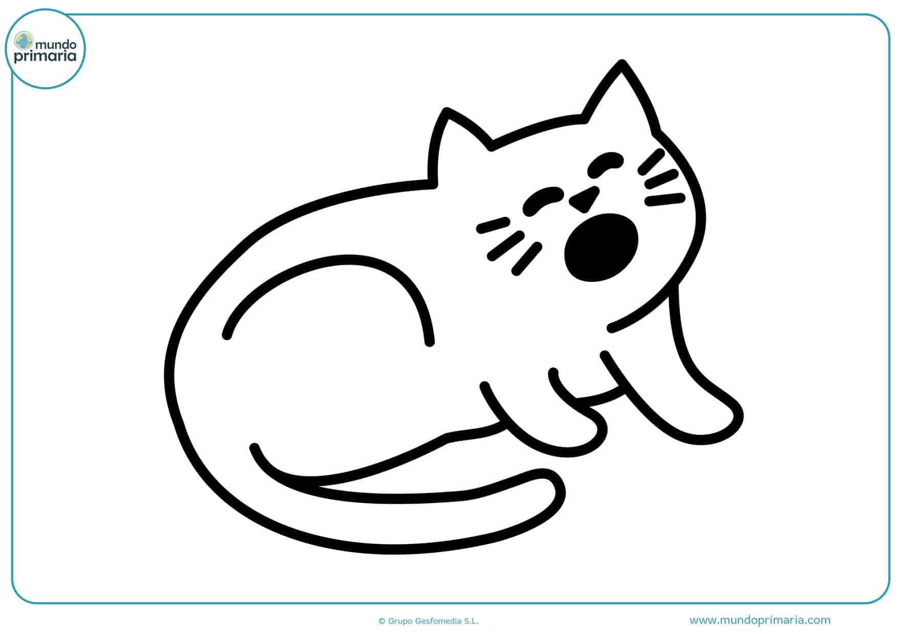 dibujos para colorear de animales gatos