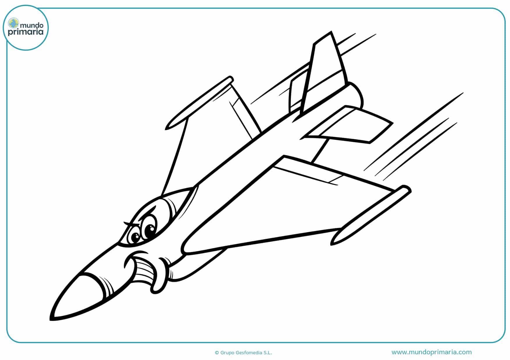 dibujos para colorear de aviones militares