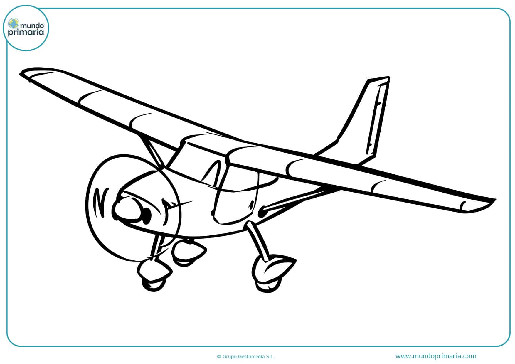 dibujos para colorear de aviones de pasajeros