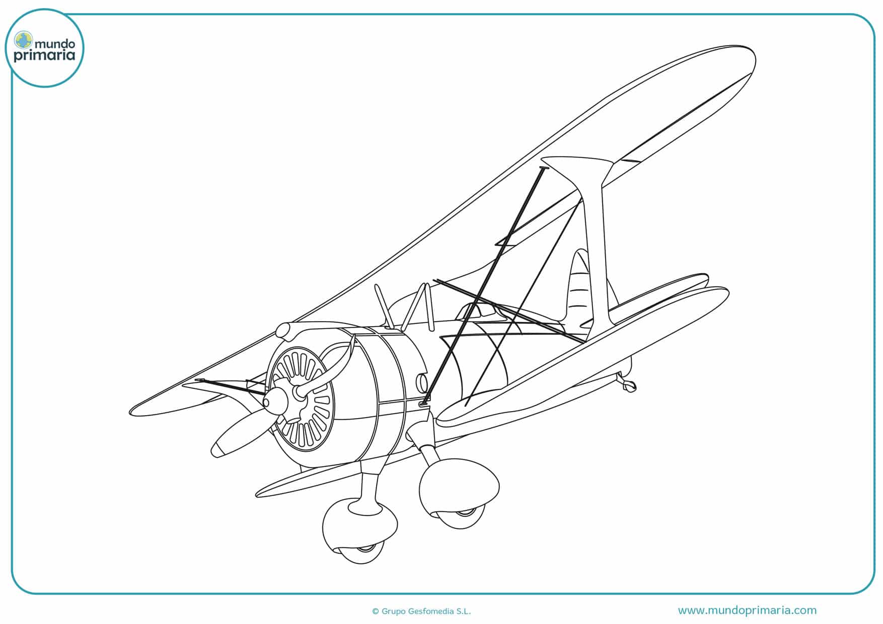 dibujos para colorear de avionetas