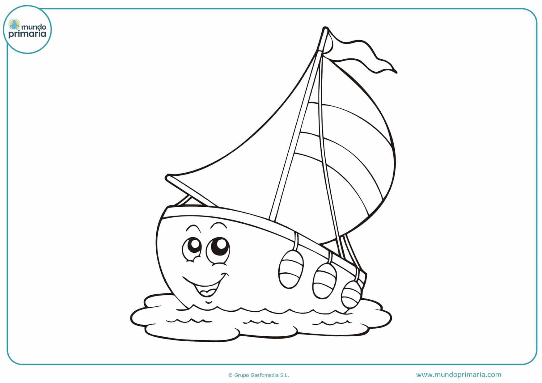 dibujos para colorear de barcos infantiles