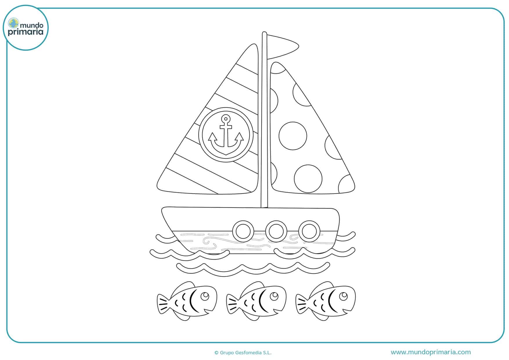 dibujos para colorear de barcos