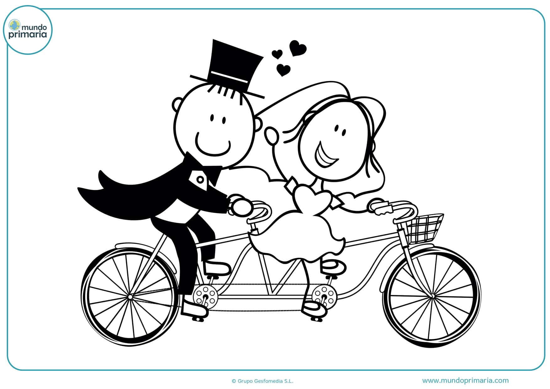 dibujos para colorear de bodas gratis