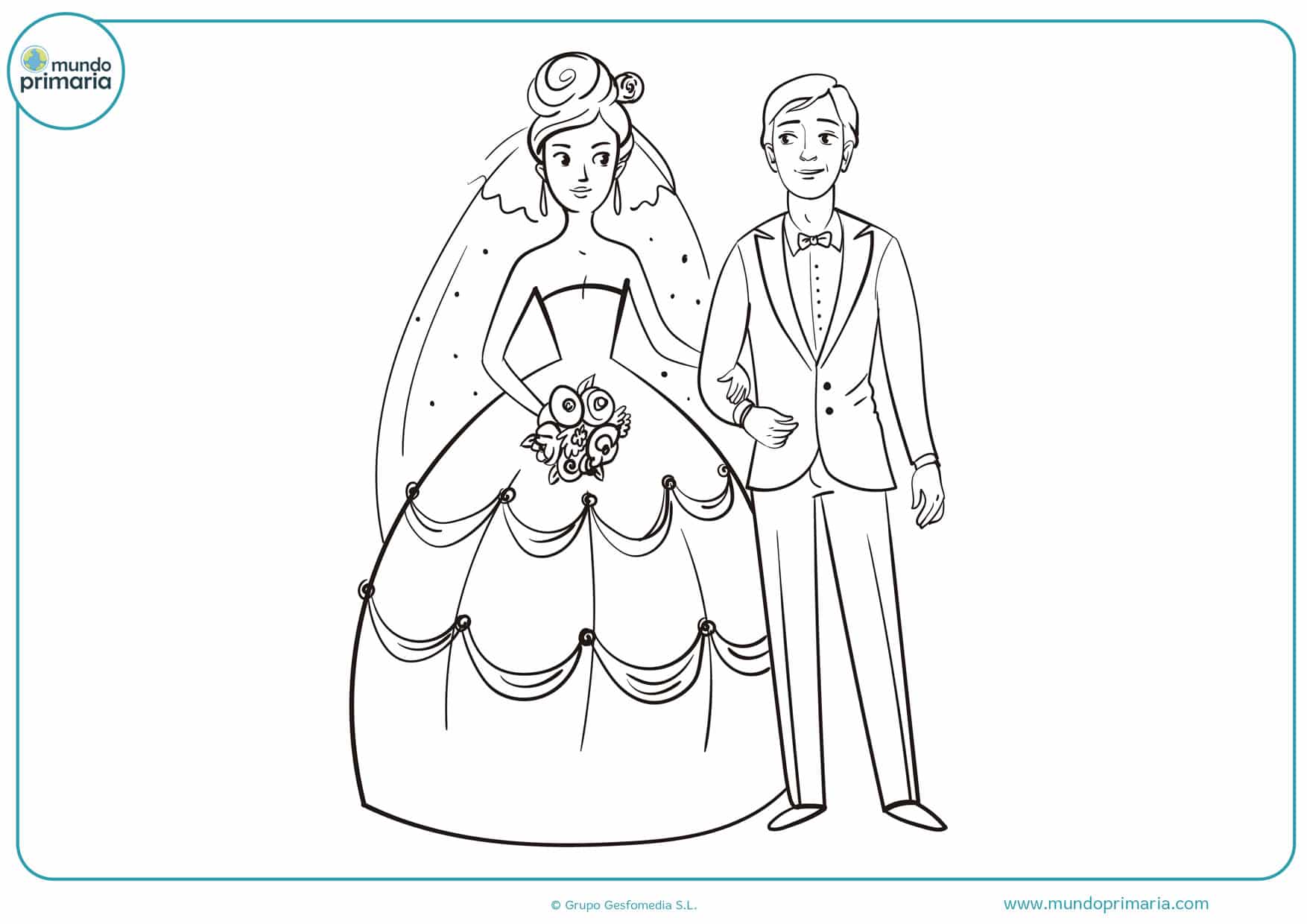 dibujos para colorear de bodas de oro