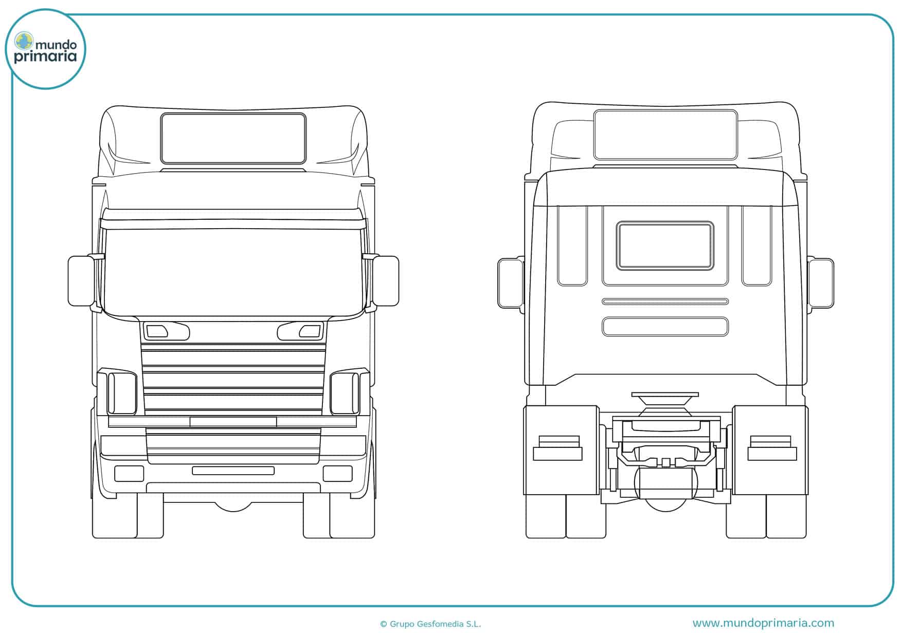 dibujos para colorear de camiones de basura