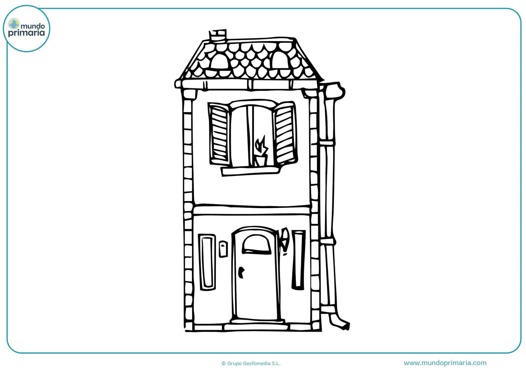 dibujos para colorear de casas embrujadas