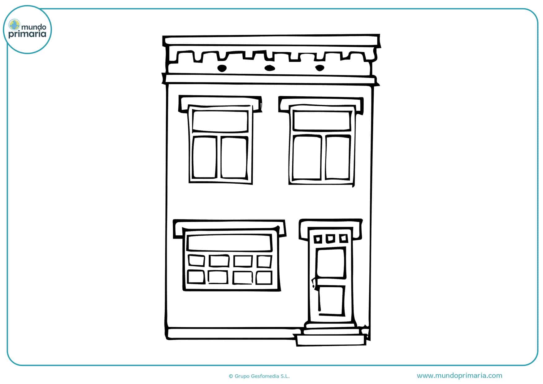 dibujos para colorear de casas grandes