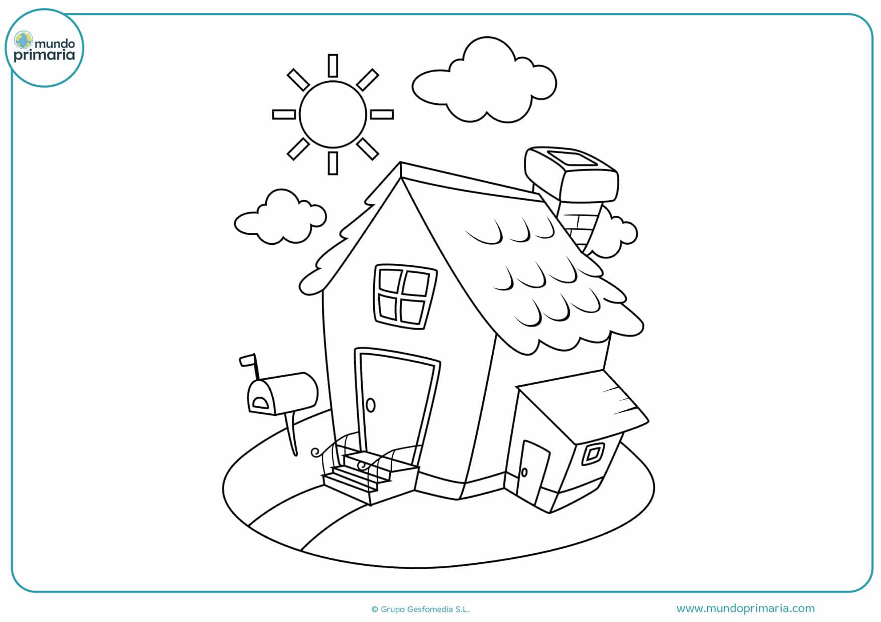 dibujos para colorear de casas