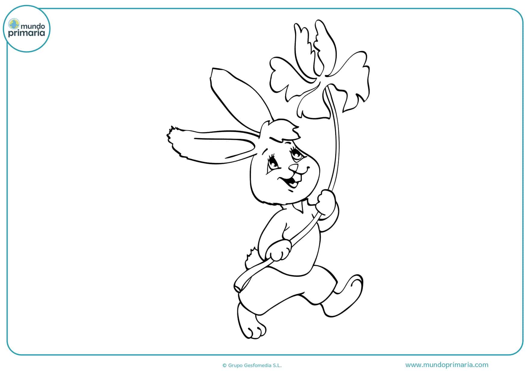 Dibujos de conejos para Colorear - Mundo Primaria Dibujos de conejos para Colorear - Mundo Primaria
