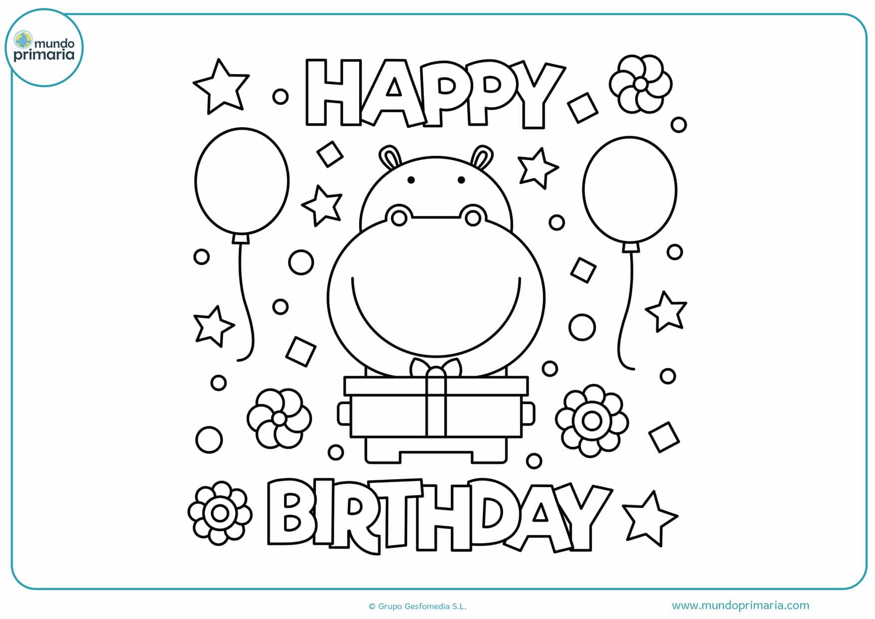 ⭐ Dibujos de Cumpleaños para Colorear (Imprime tu Tarta)