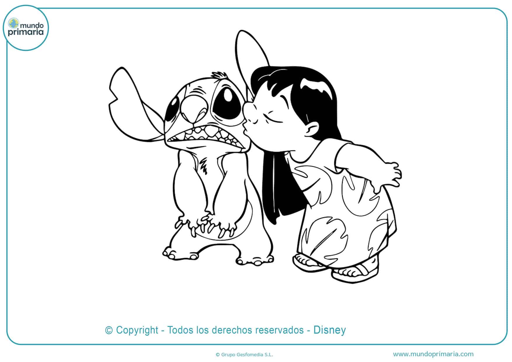 dibujos para colorear de disney lilo y stitch