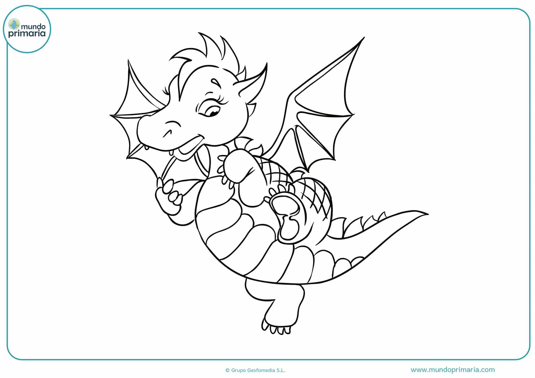 Dibujos de Dragones para colorear - Mundo Primaria