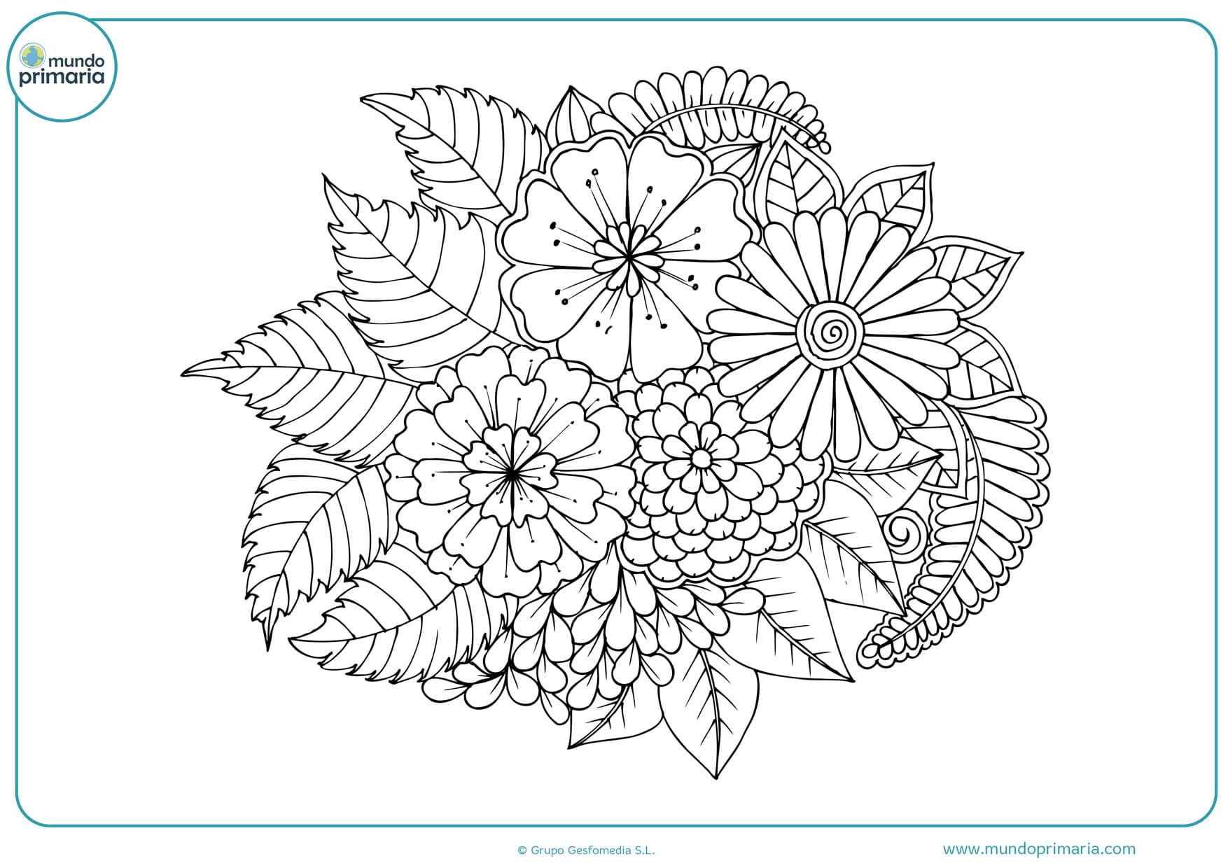 Dibujos de Flores para Colorear 【Bonitas y Fáciles de Pintar】
