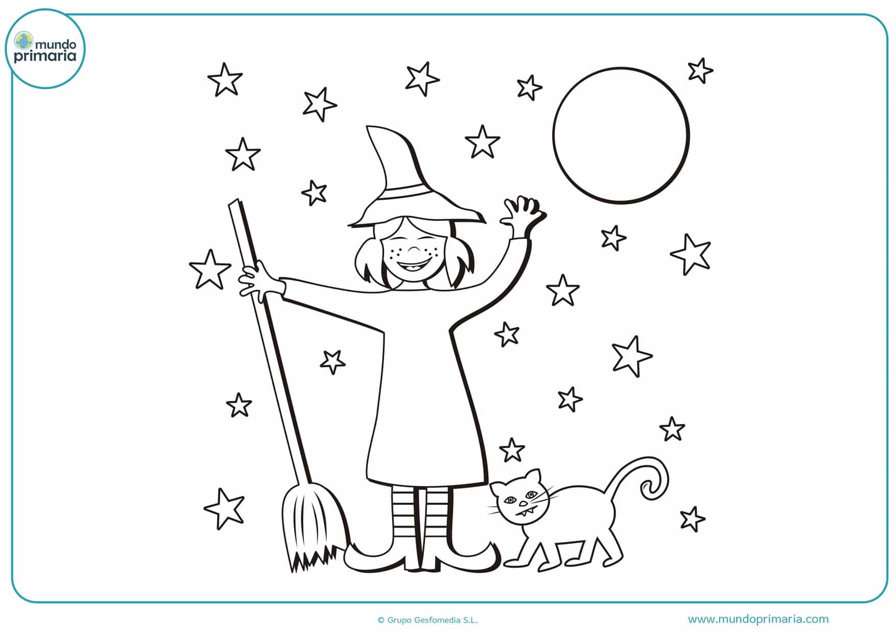 dibujos para colorear e imprimir de brujas