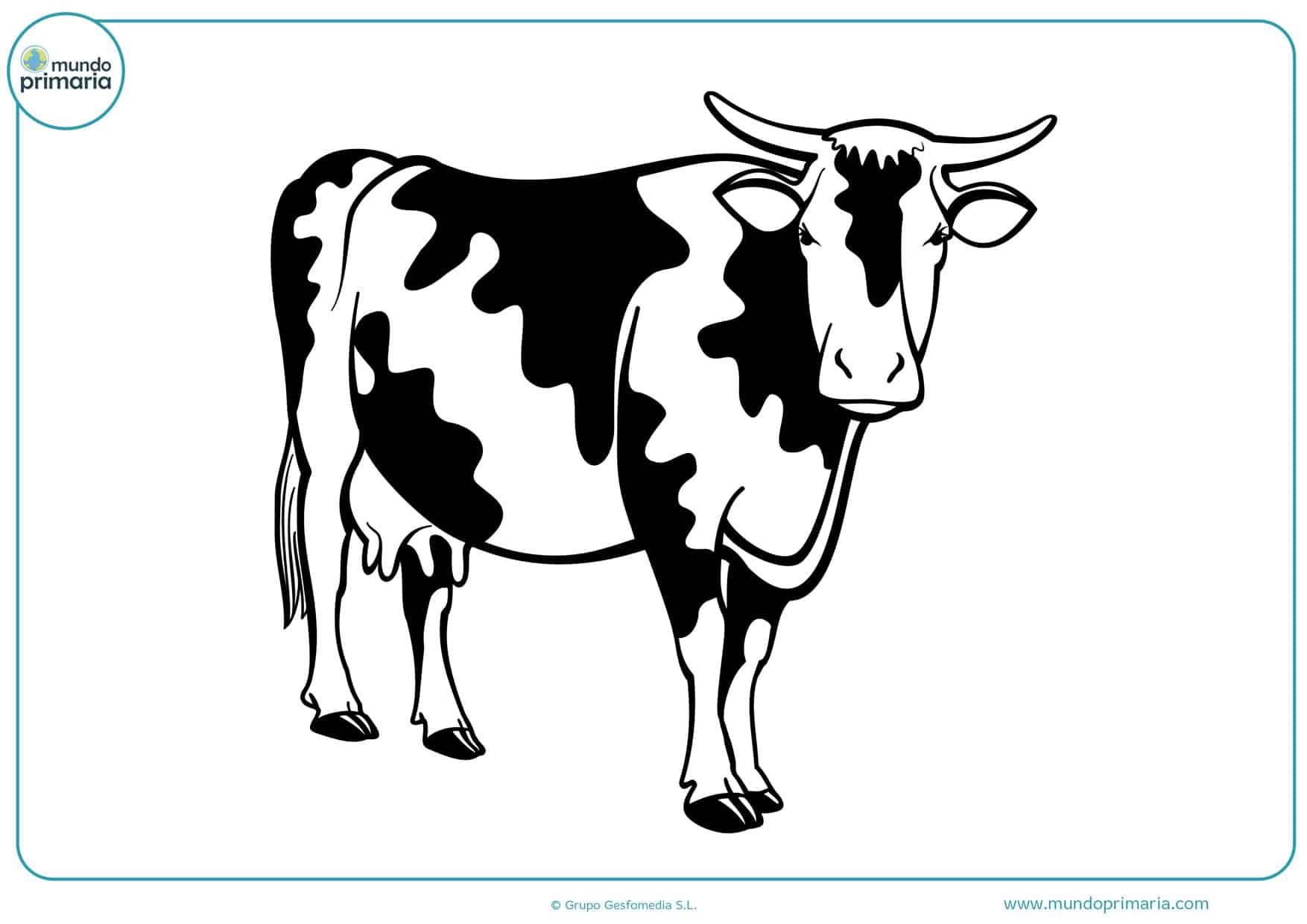 Dibujos de Vacas para Colorear 【Imprimir y Pintar】
