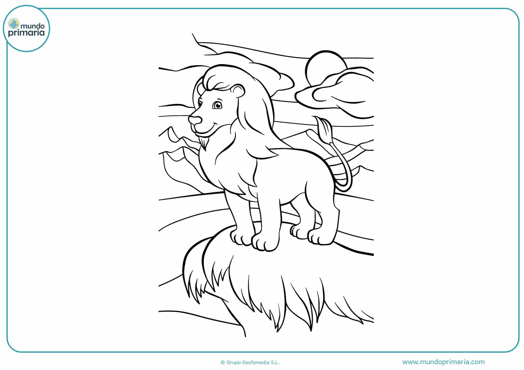 dibujos para colorear de leones realistas