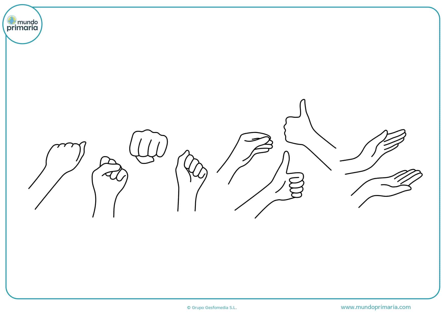 dibujos para colorear de manos unidas