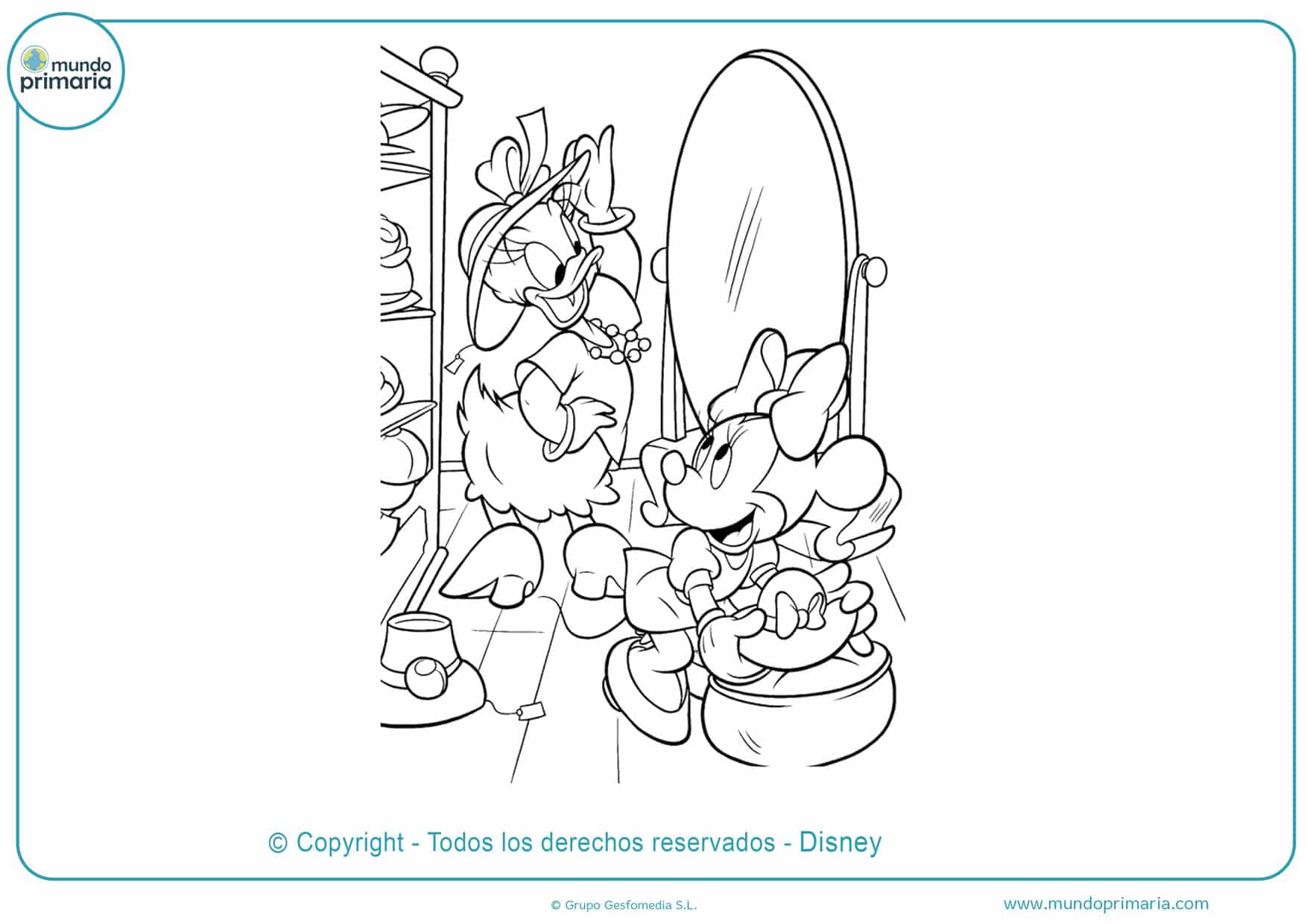 dibujos para colorear de la minnie y sus amigos