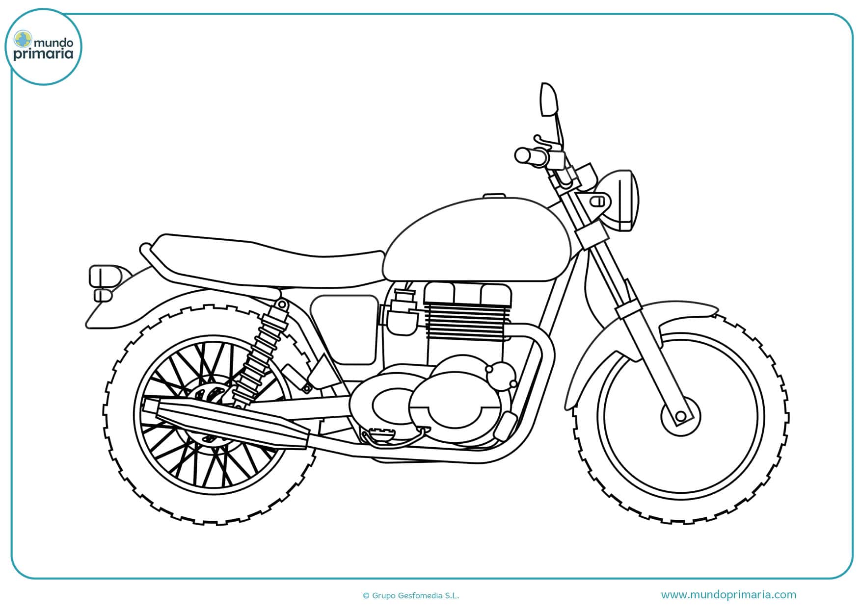 dibujos para colorear de motos