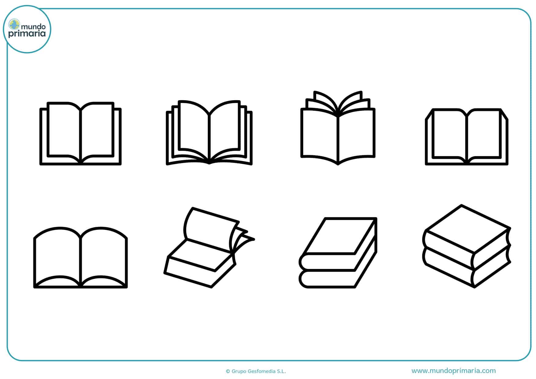 dibujos para colorear de niños con libros