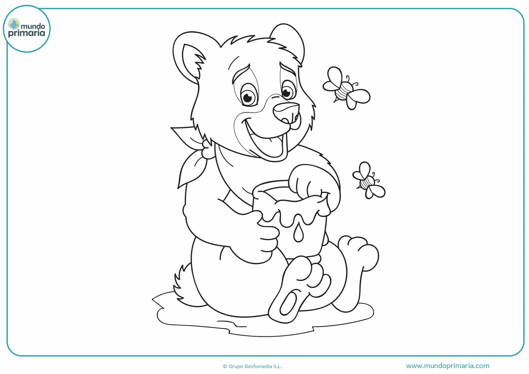 dibujos para colorear de osos