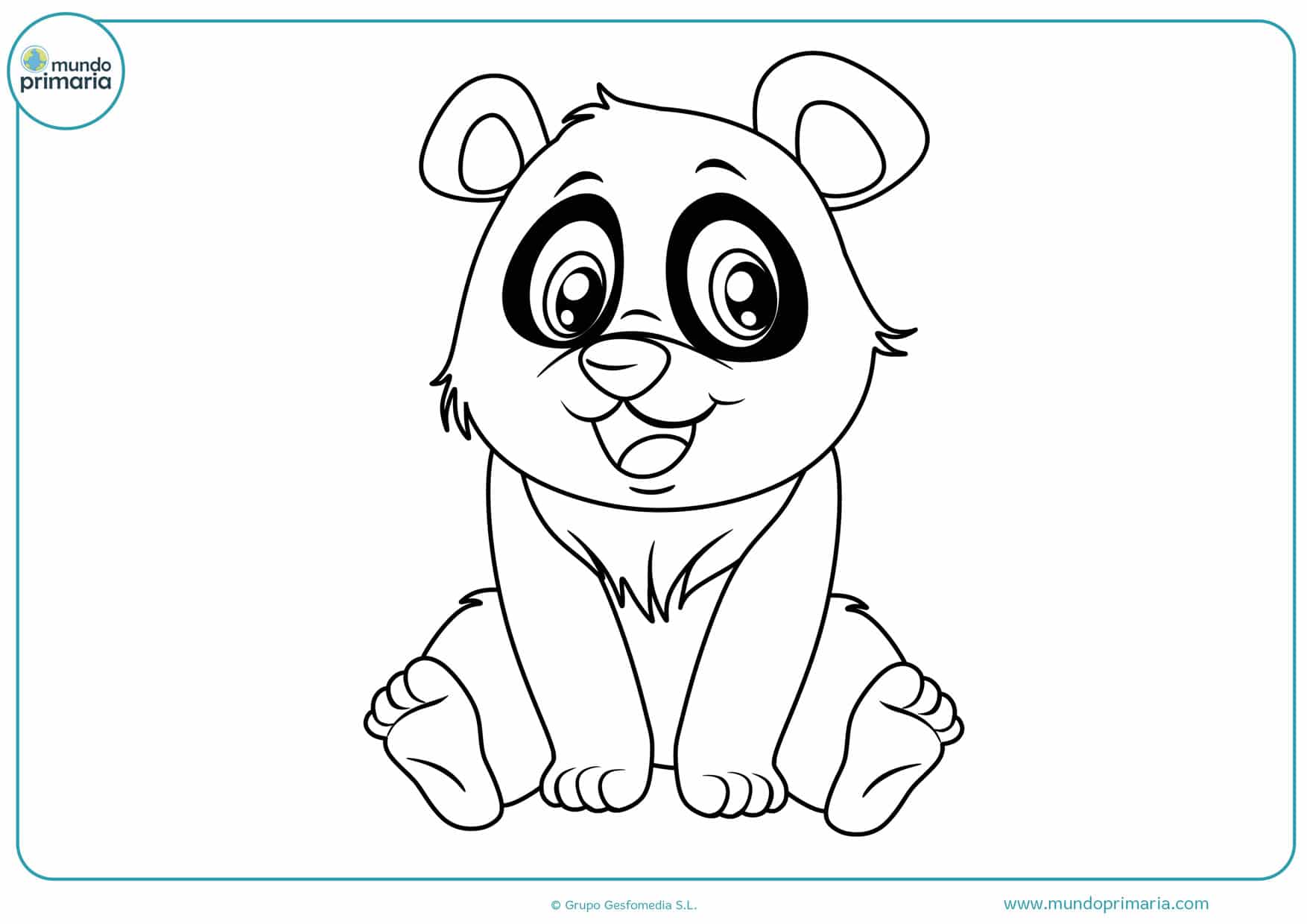 dibujos para colorear de pandas amorosos