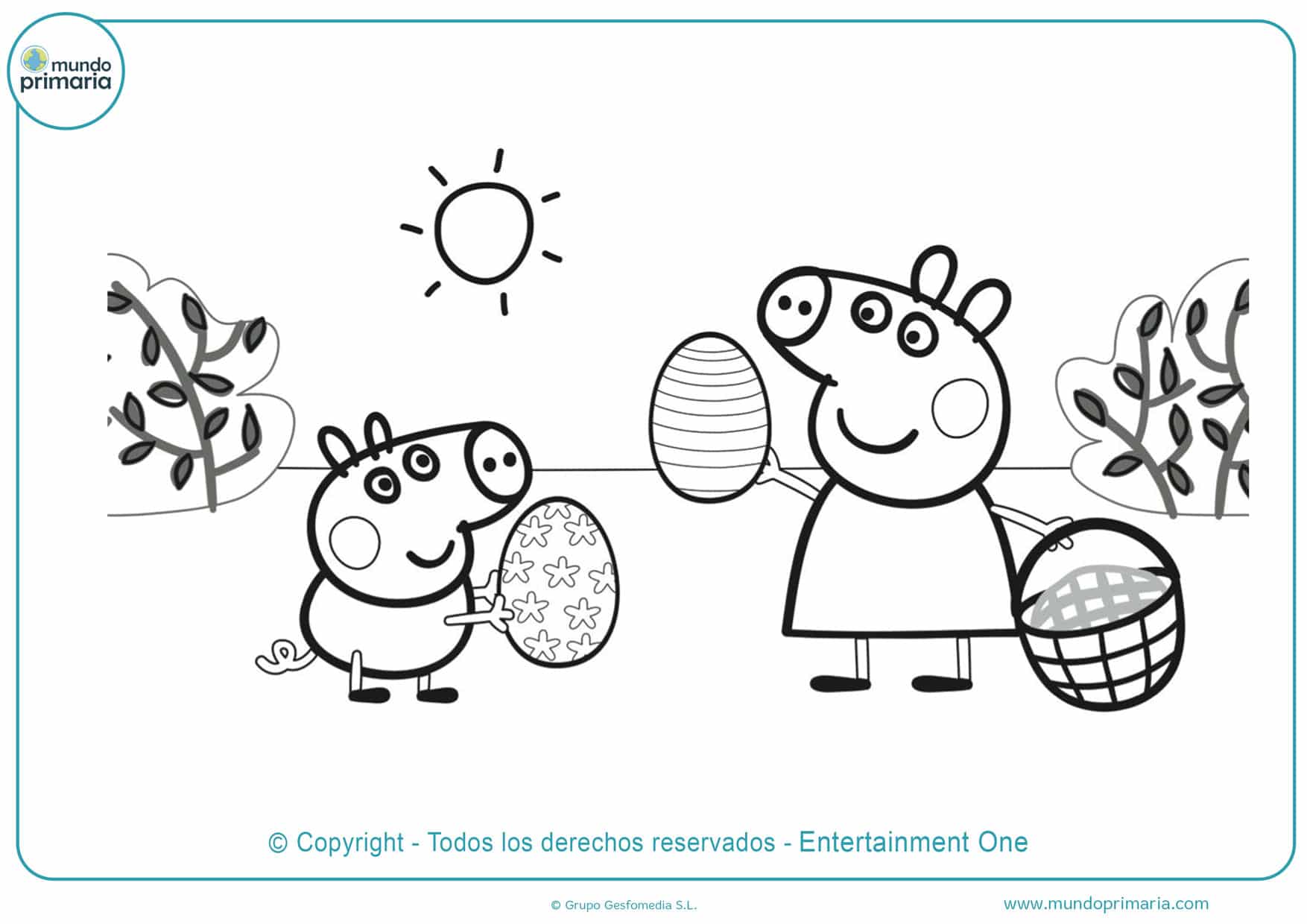 Dibujos de Peppa Pig para colorear 【Descarga gratis】