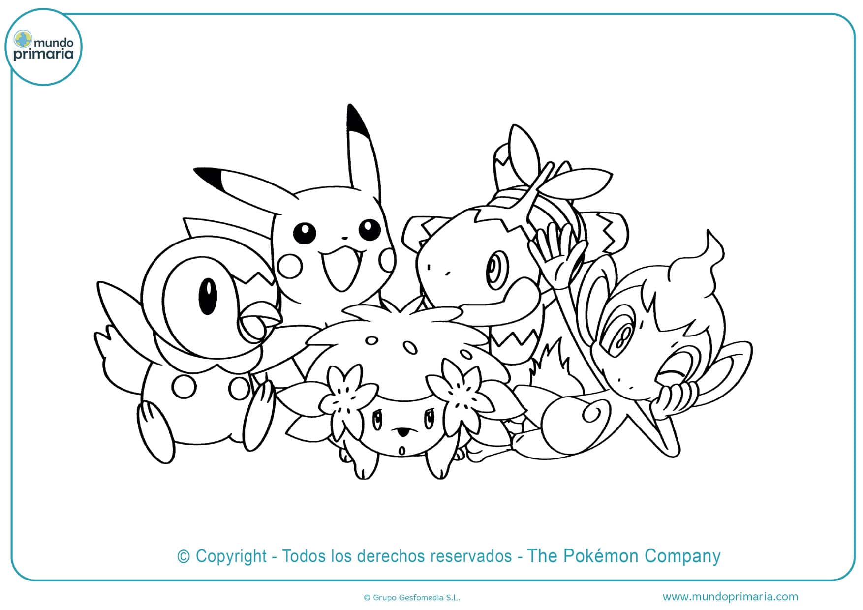 ▷ Dibujos de Pokémon para Colorear【Fáciles de Imprimir】