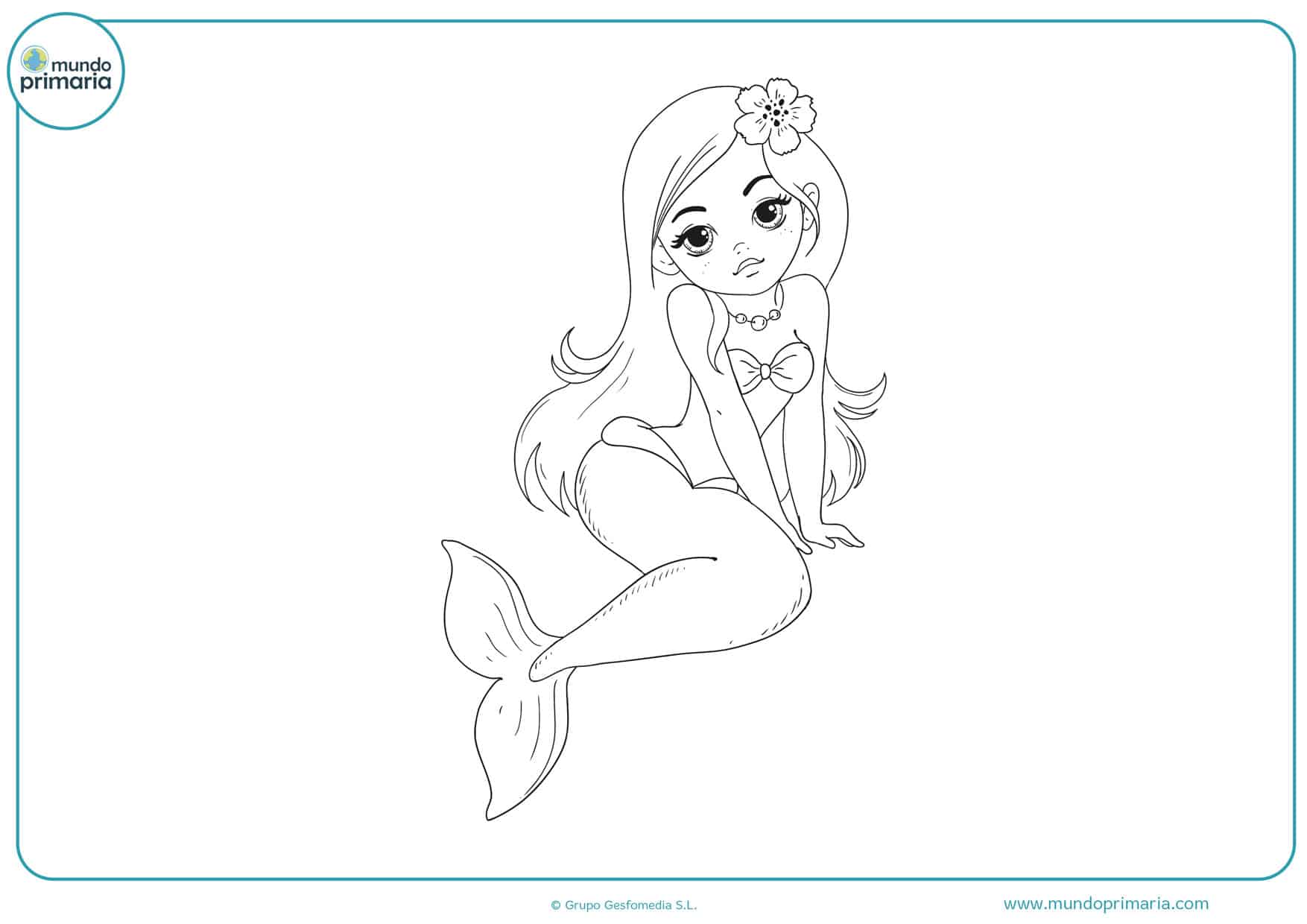 ➔ Dibujos de Sirenas para Colorear e Imprimir Gratis