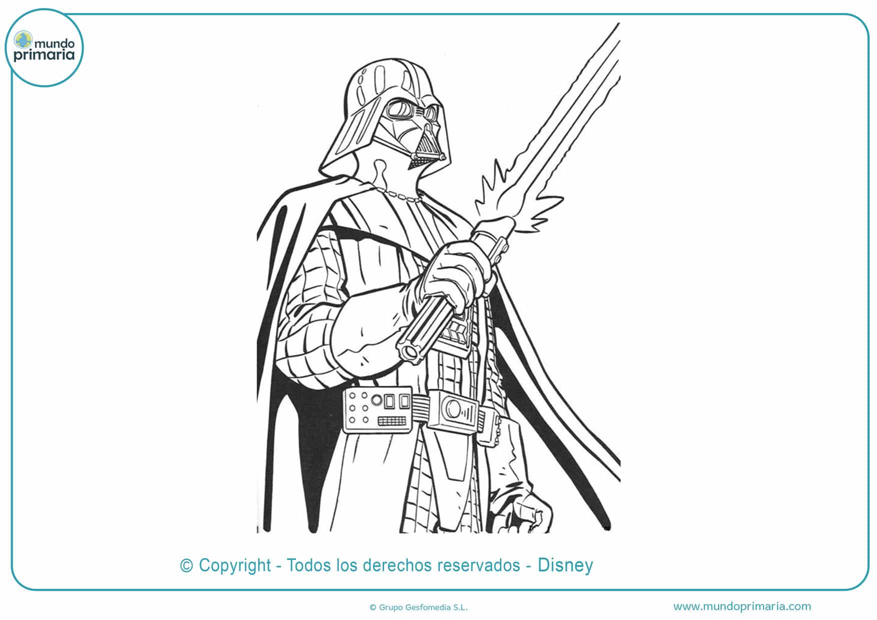dibujos para colorear de star wars darth vader