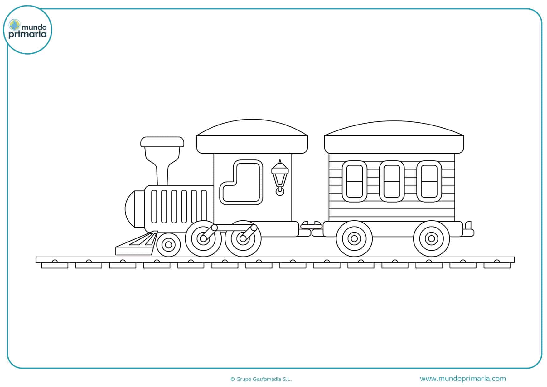 dibujos para colorear de trenes infantiles