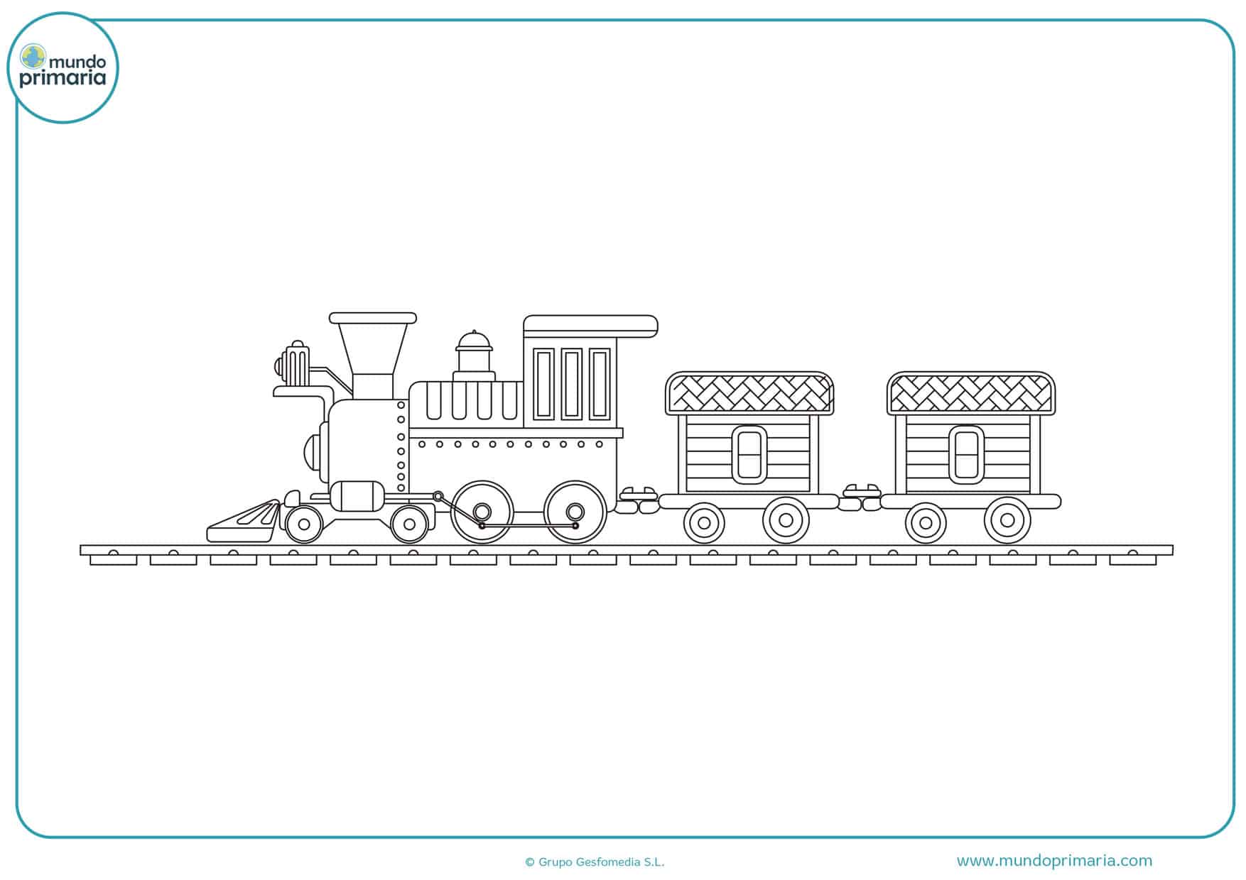 dibujos para colorear de trenes con vagones