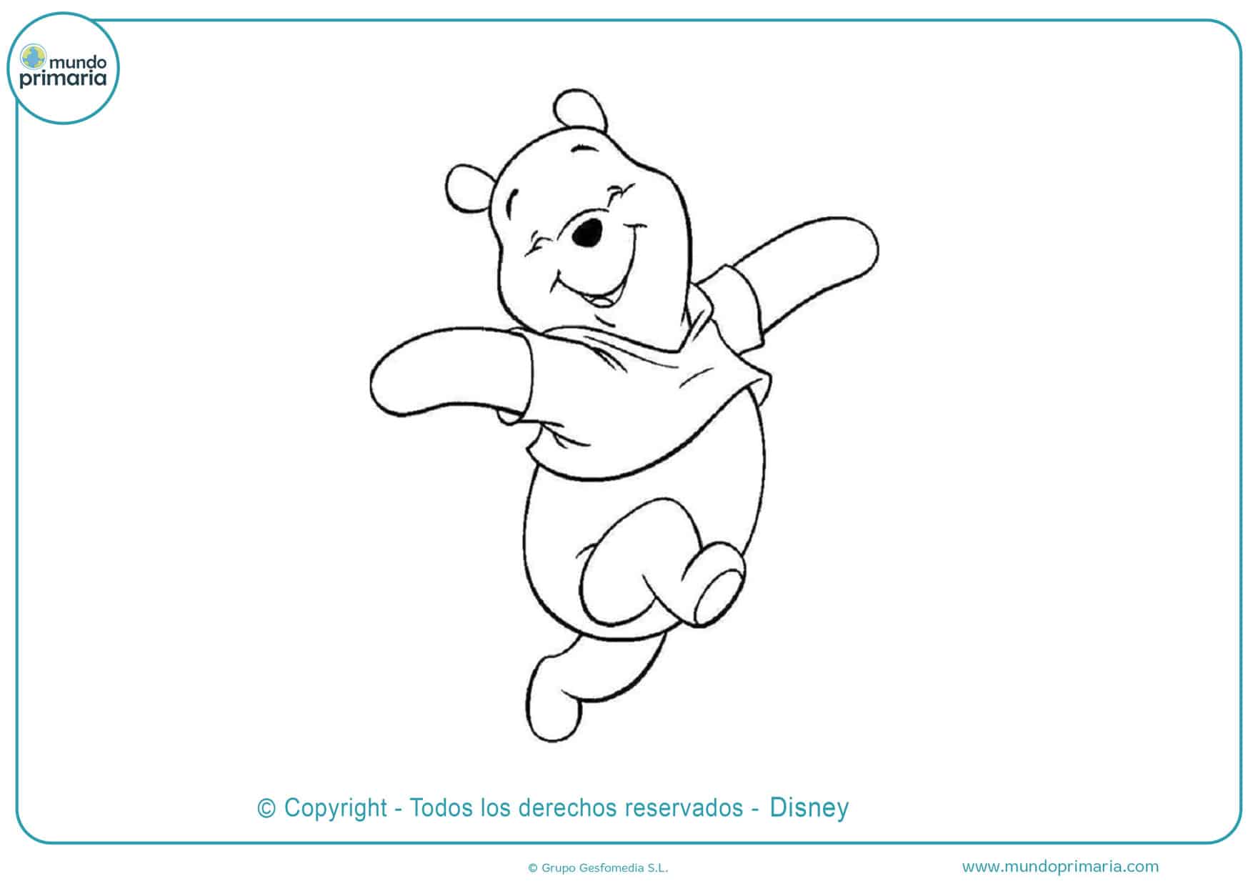 dibujos para colorear de winnie pooh feliz