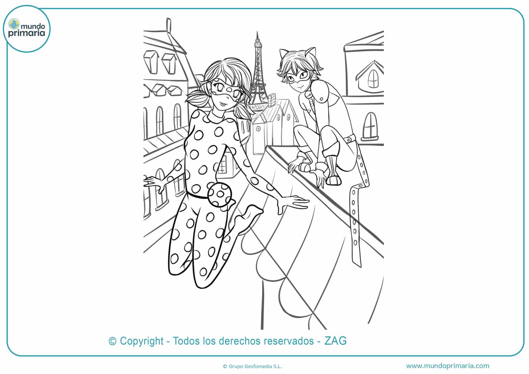 ▷ Dibujos de LadyBug para Colorear e Imprimir 【GRATIS】