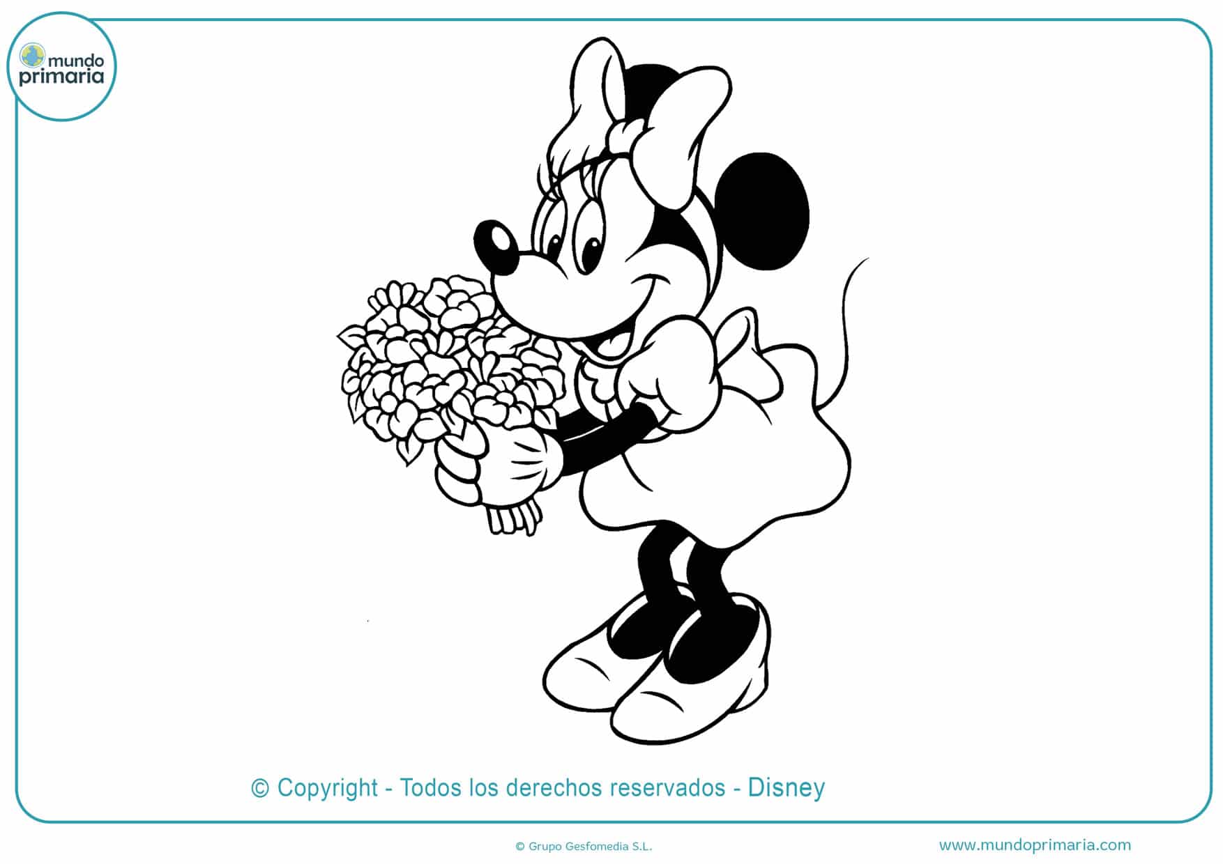 ▷ Dibujos de Minnie Mouse para Colorear ❤️
