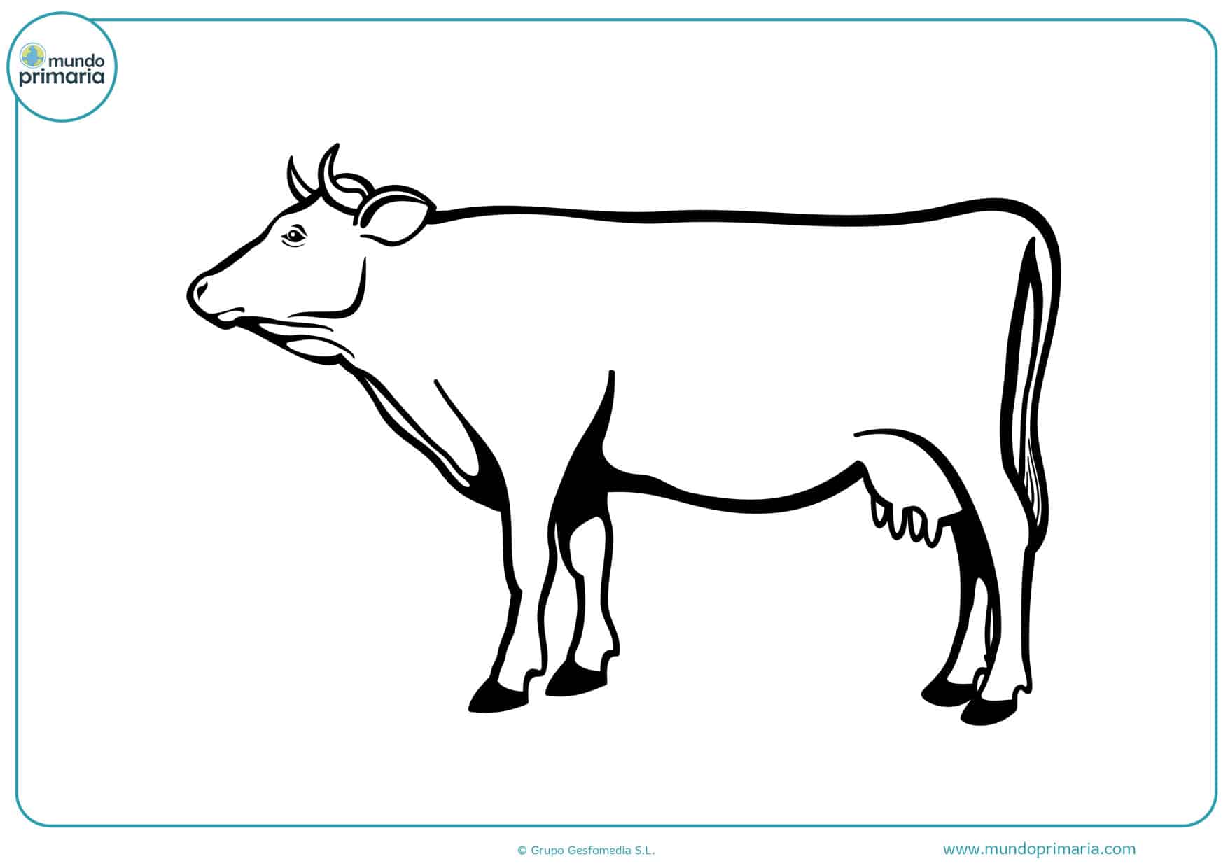 dibujos para imprimir y colorear de vacas