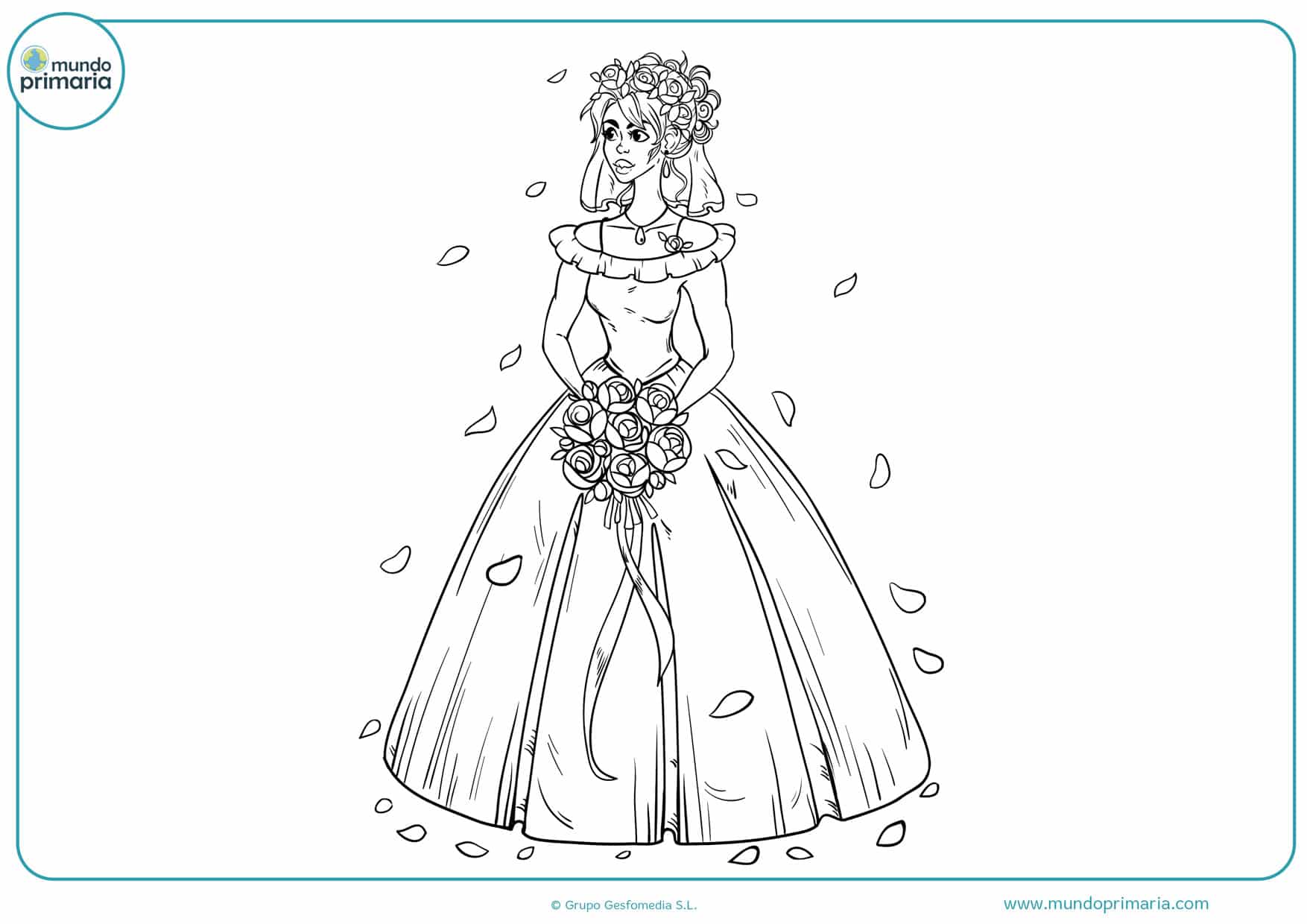 dibujos para pintar de bodas