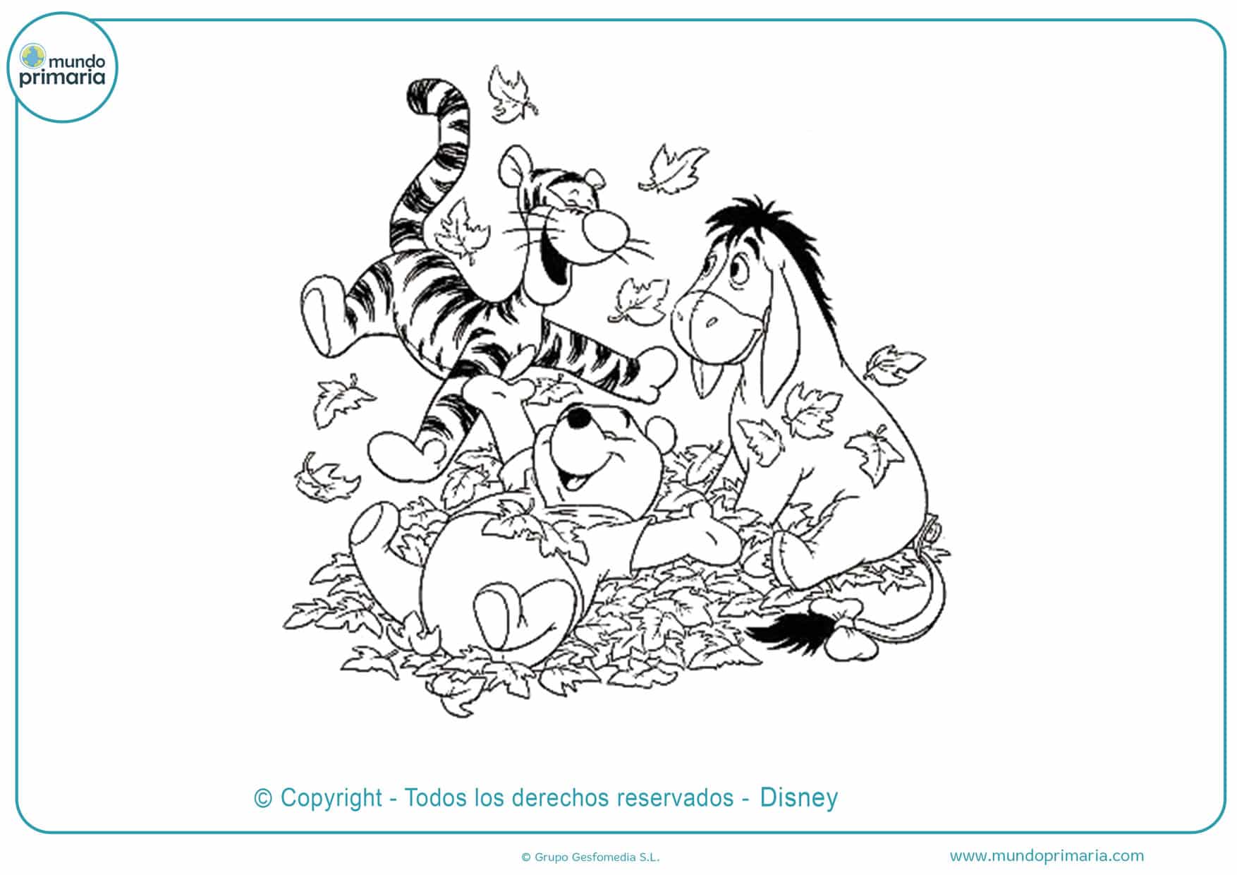 dibujos para pintar de winnie de pooh y sus amigos