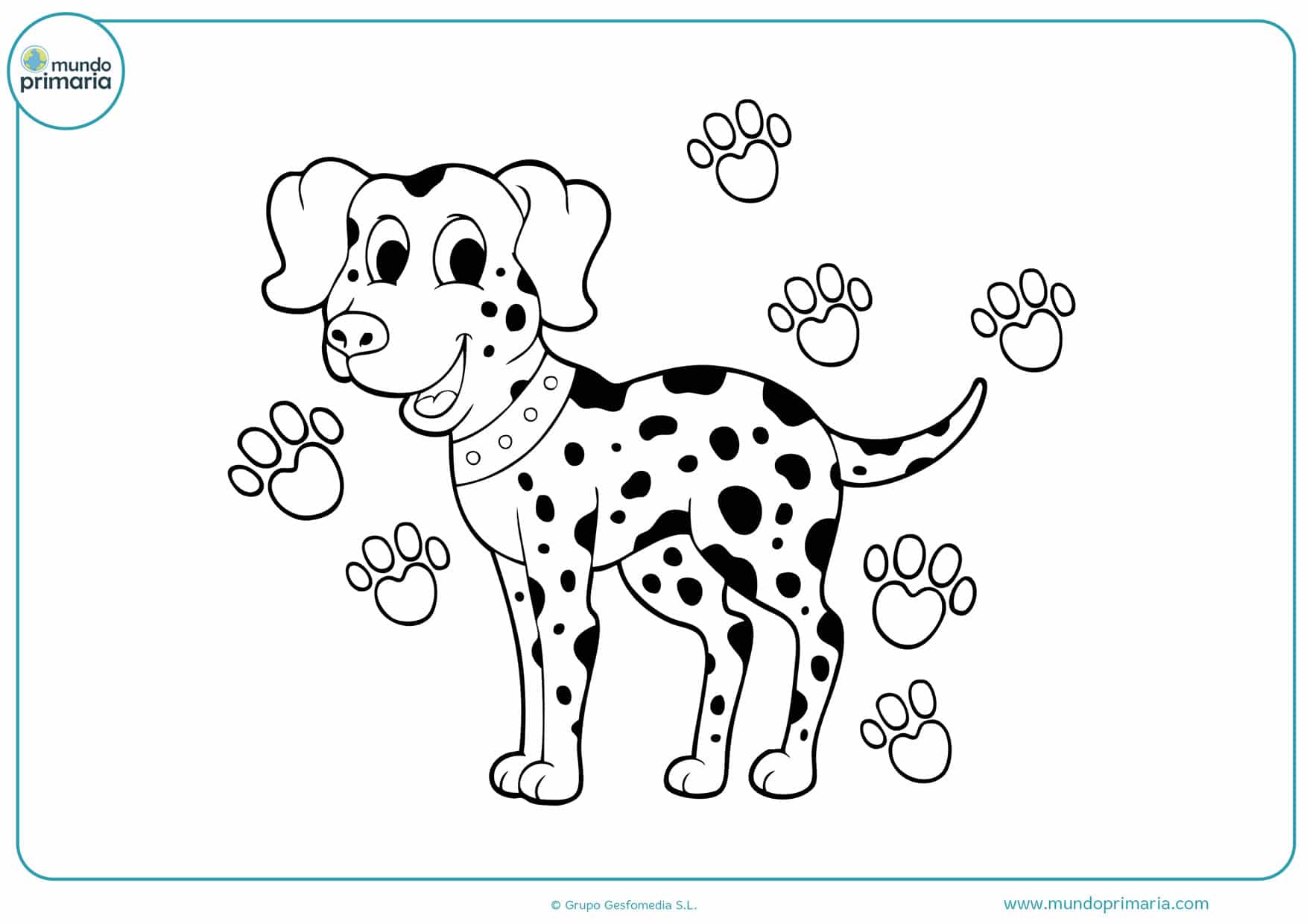 dibujos de perros dalmata para colorear