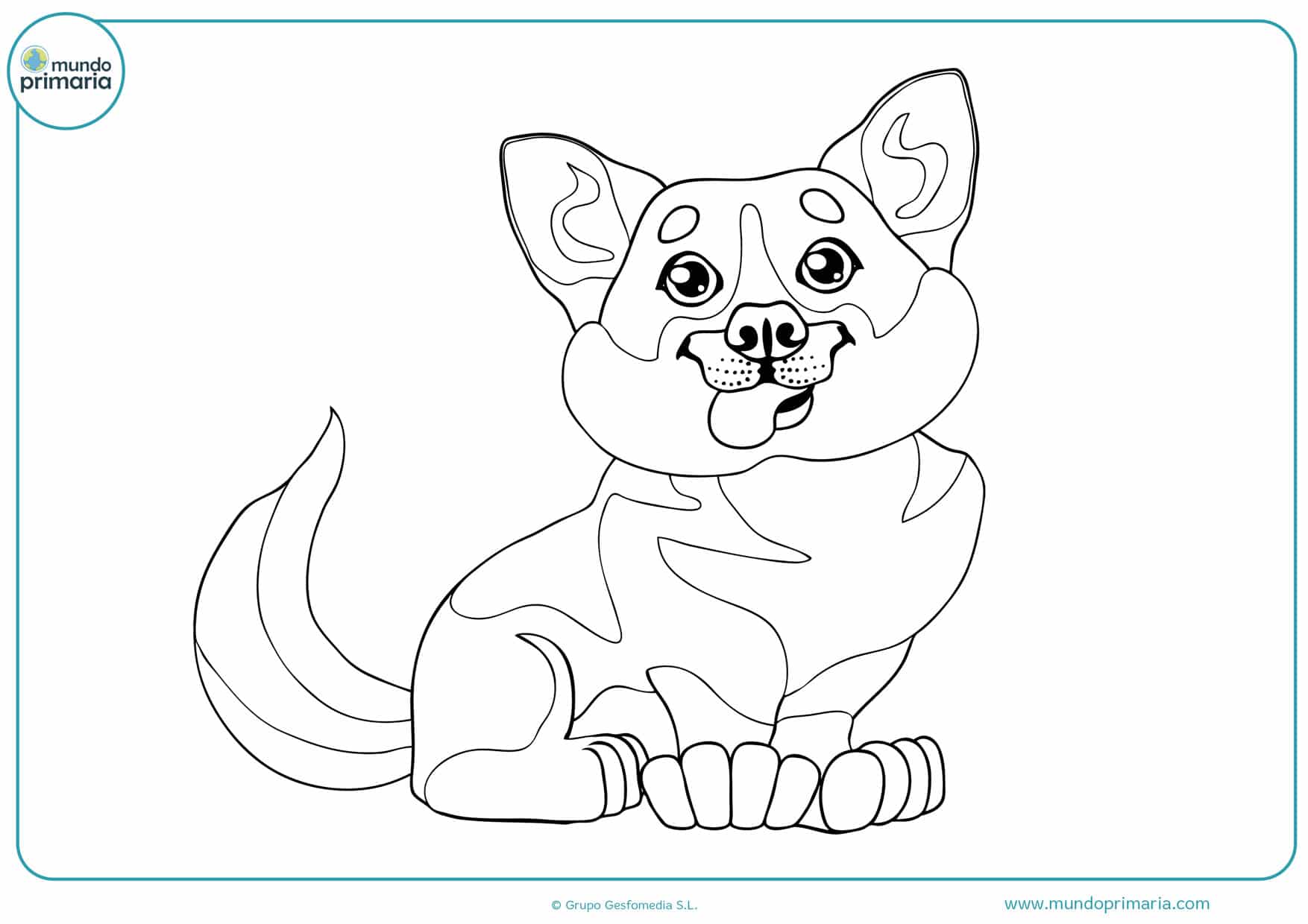 dibujos de perros para colorear en linea