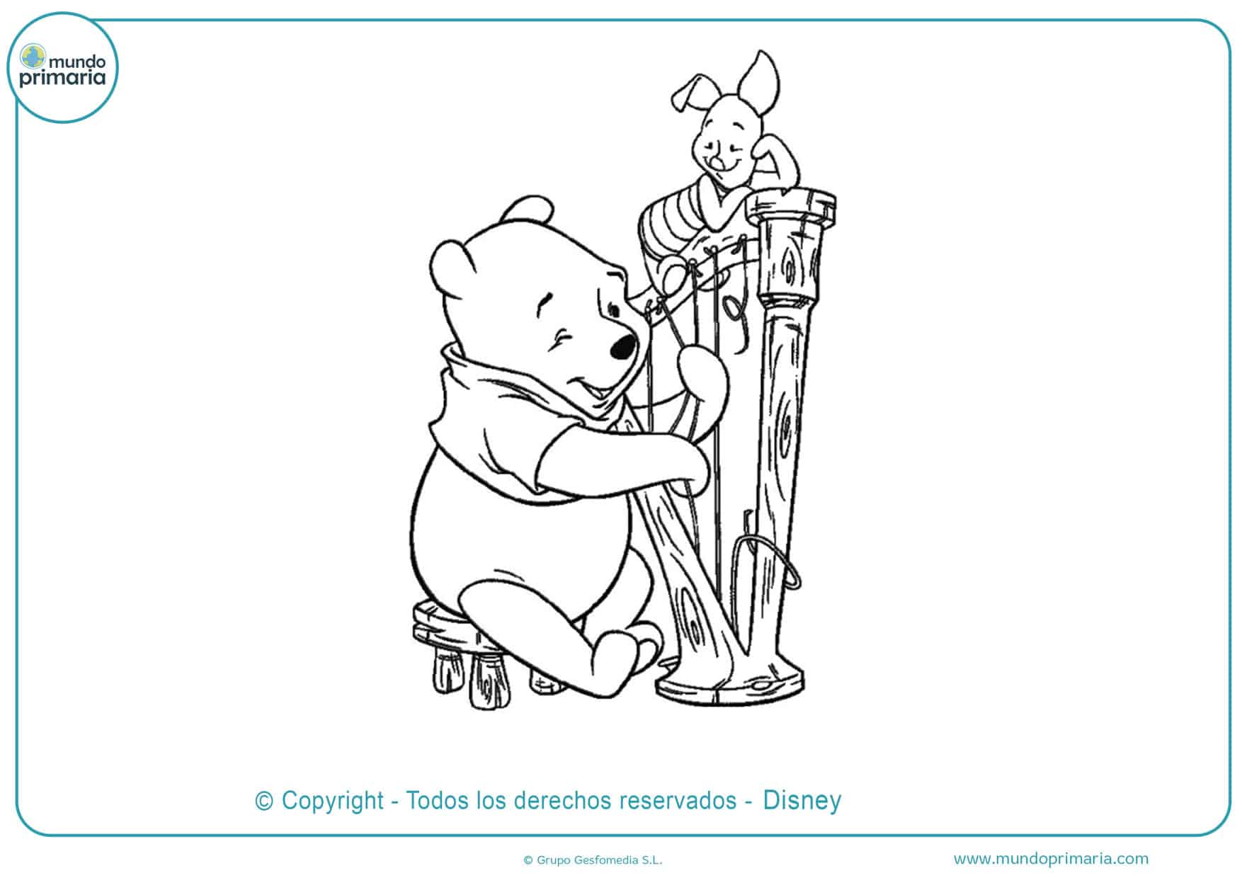 dibujos para pintar de winnie pooh y sus amigos
