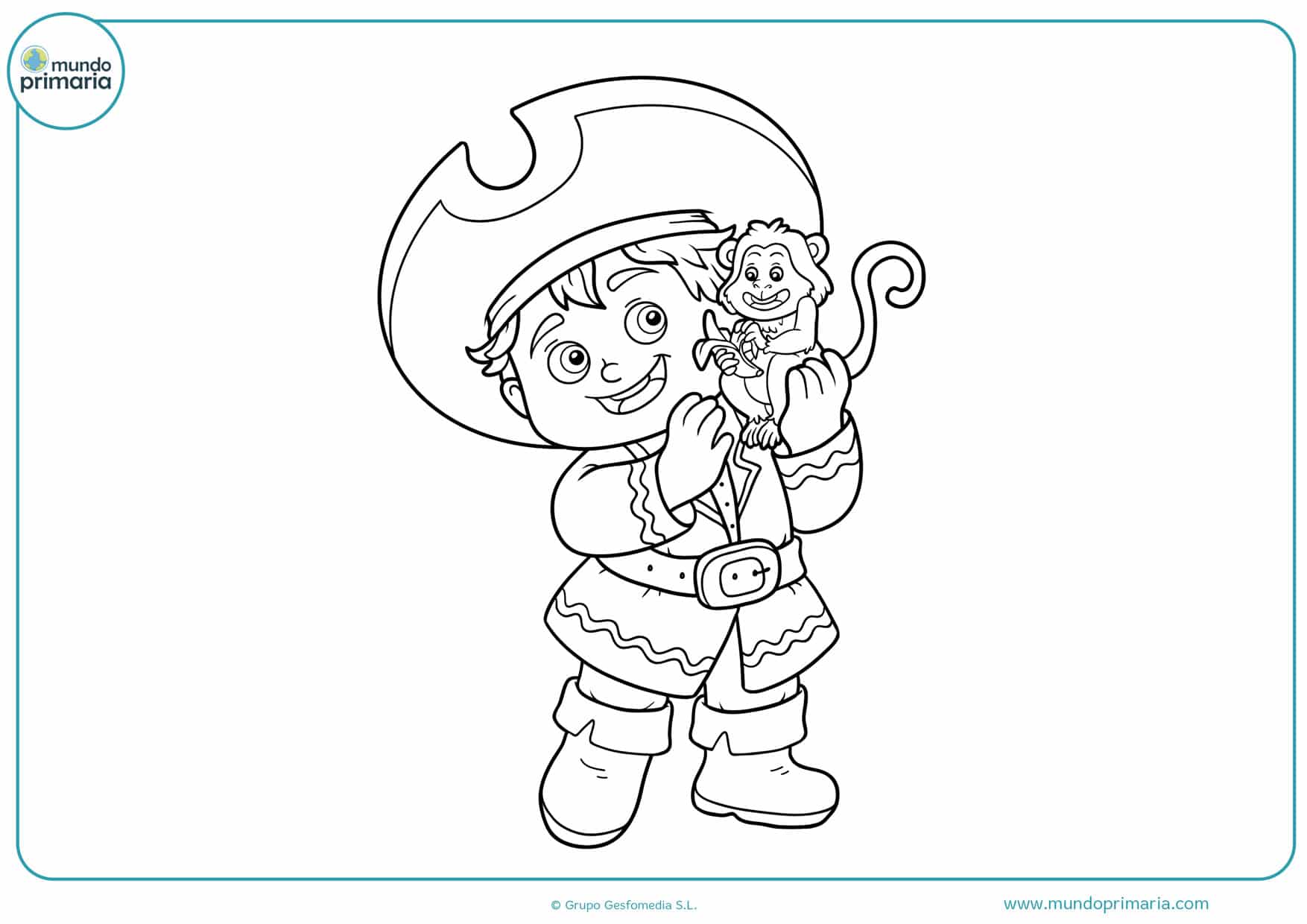 dibujos de piratas del caribe para colorear