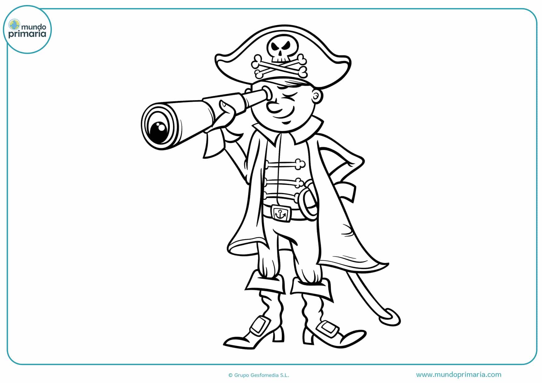 dibujos de piratas para colorear e imprimir