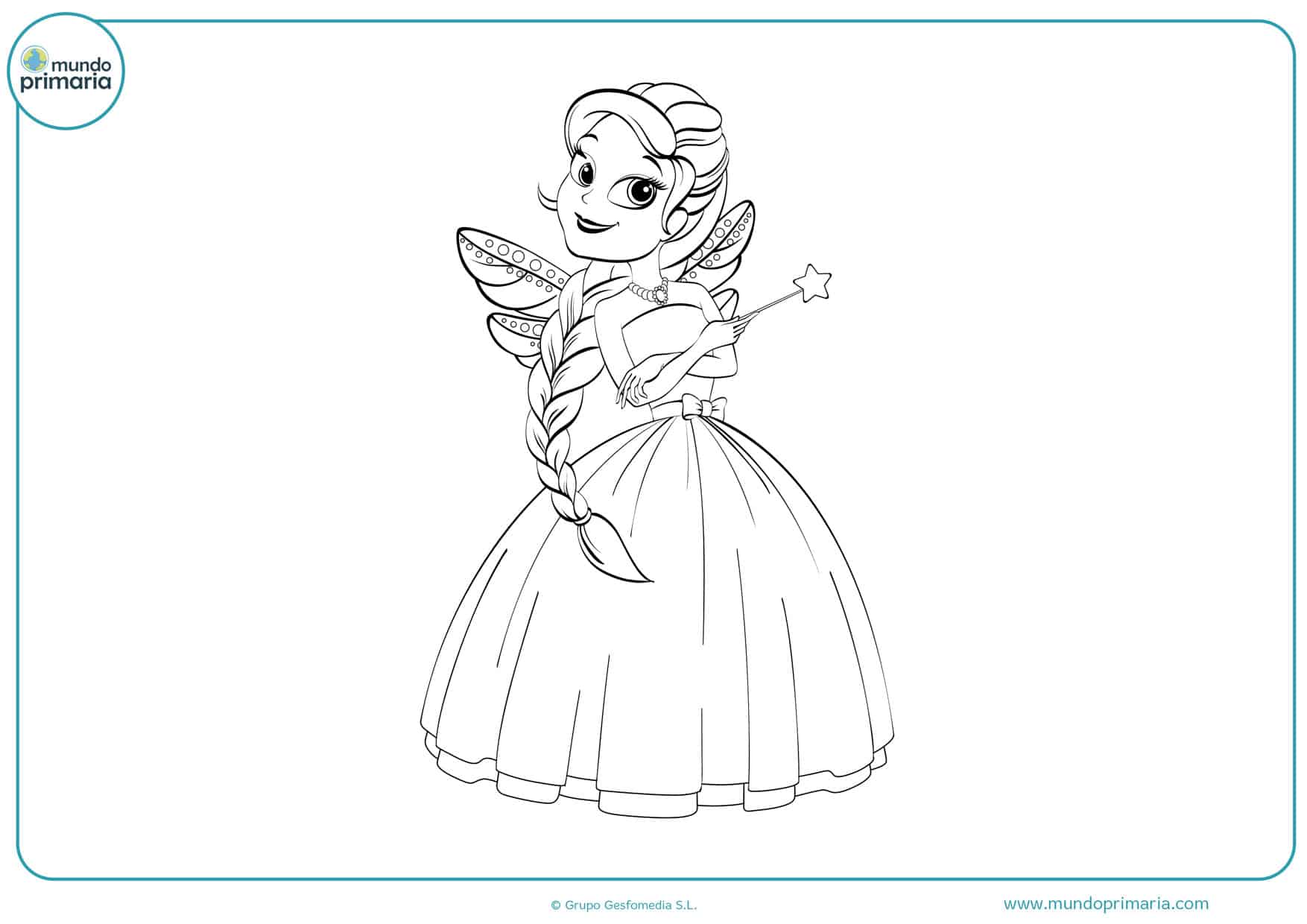 dibujos de princesas hadas para colorear