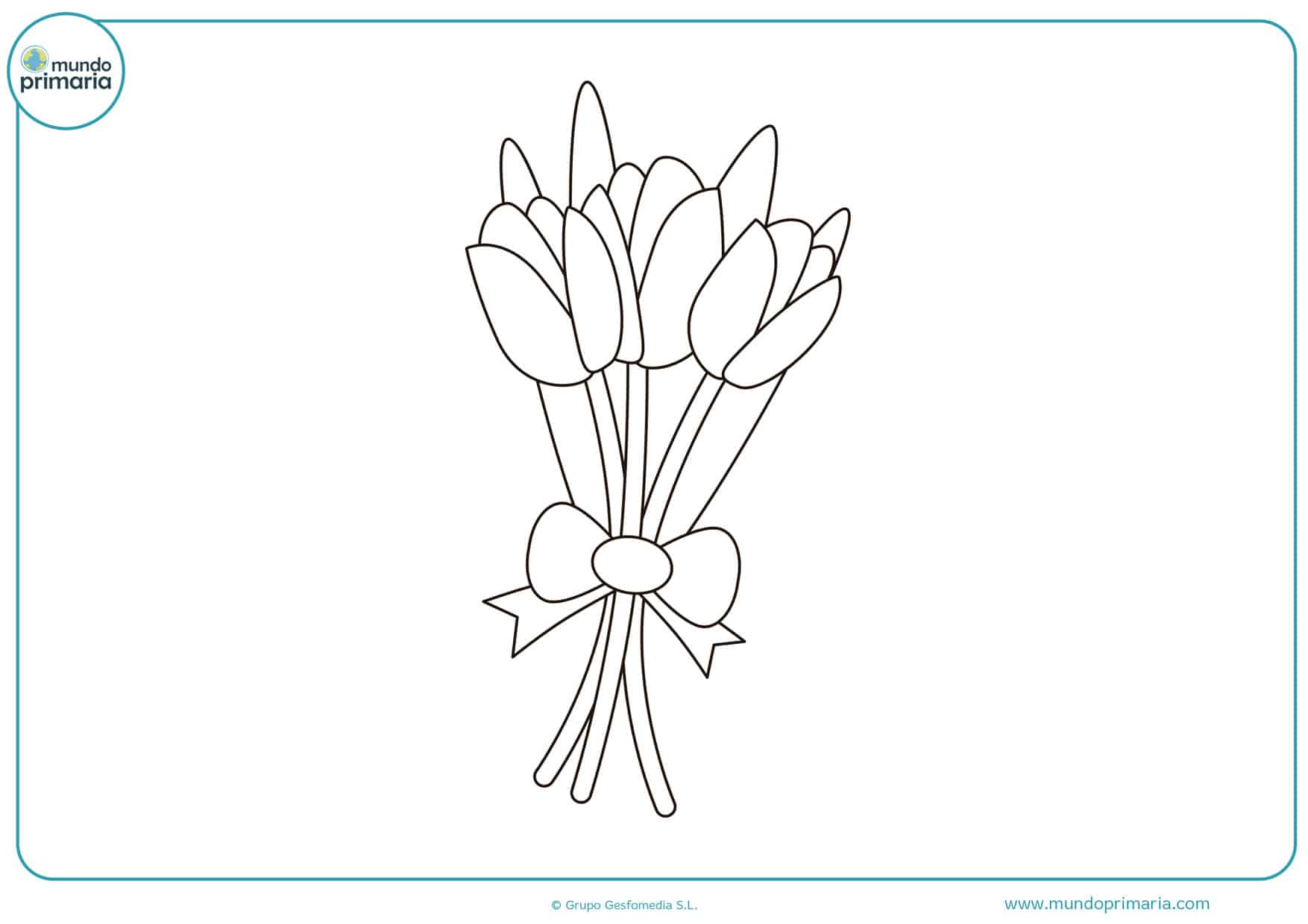 dibujos de ramos de flores para colorear