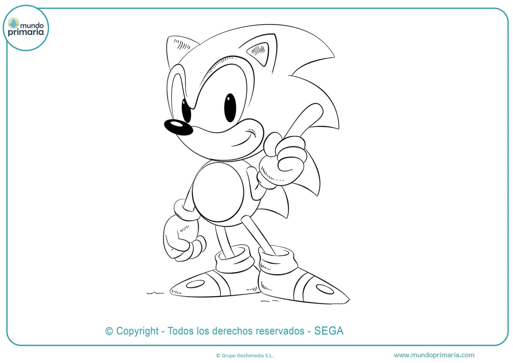 dibujos de sonic x para colorear