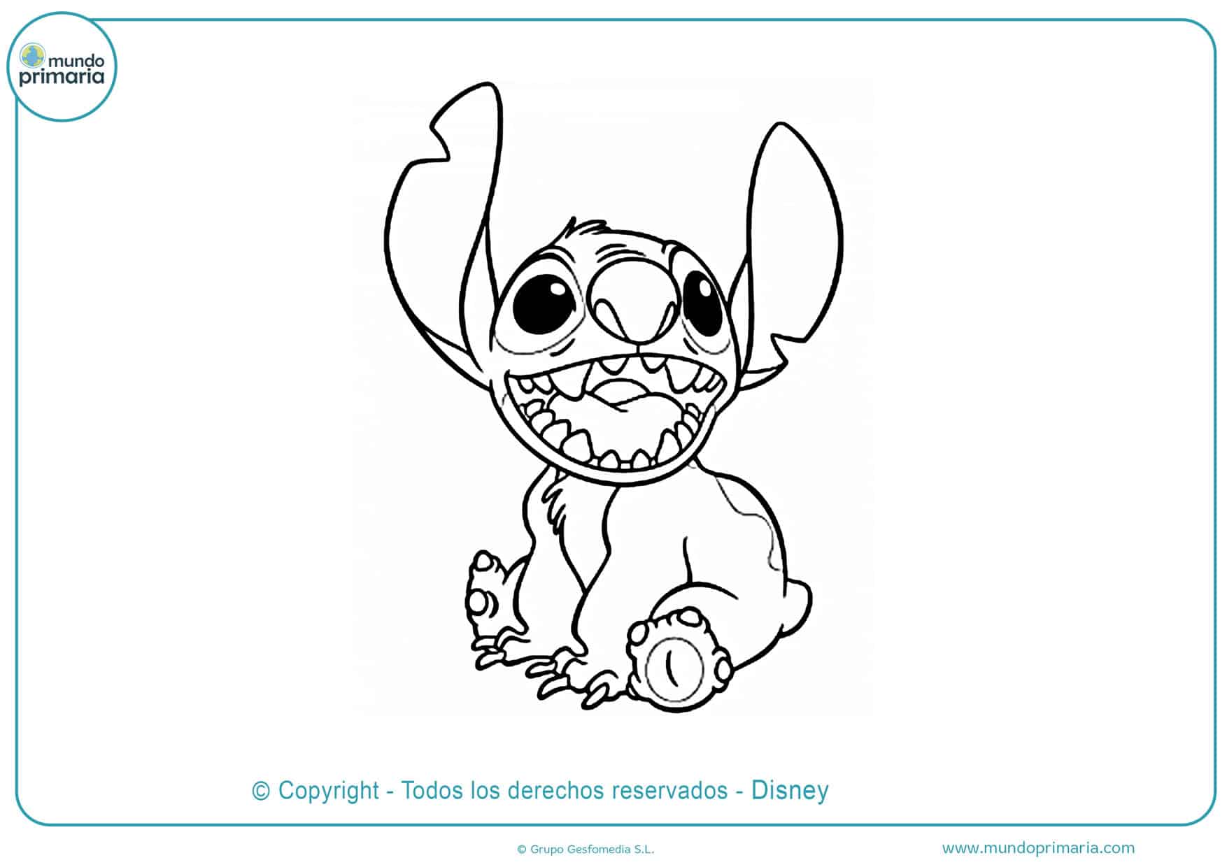 ▷ Dibujos de Stitch para Colorear ◁ Descarga e Imprime Lilo & Stitch